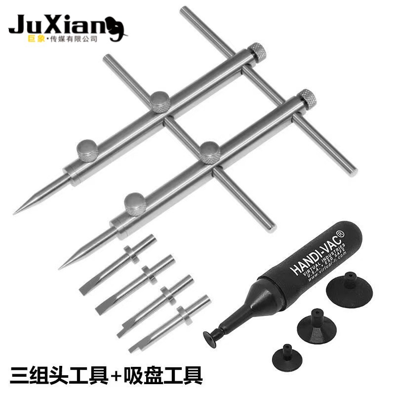 Herramienta de reparación de lentes de cámara aplicable llave de ticker herramienta de conformación de rosca de lente herramienta de reparación tres conjuntos de cabezas