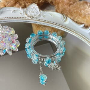 S012 - jade butterfly bracelet [lake blue] #sz676