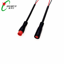 m8 2Pin��ˮ��ĸ���^�� ����Դ늄�����܇�Դ���� LED���B�Ӿ�