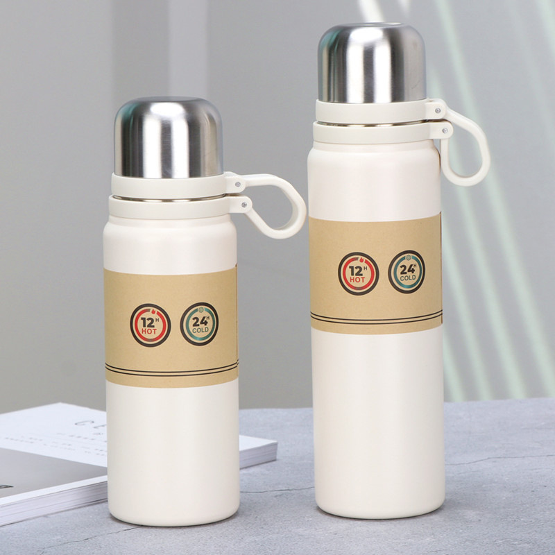 Taza de aislamiento térmico de gran capacidad para hombres y mujeres taza de agua deportiva cubierta de acero hervidor de agua al aire libre taza de acero inoxidable portátil comercio exterior transfronterizo