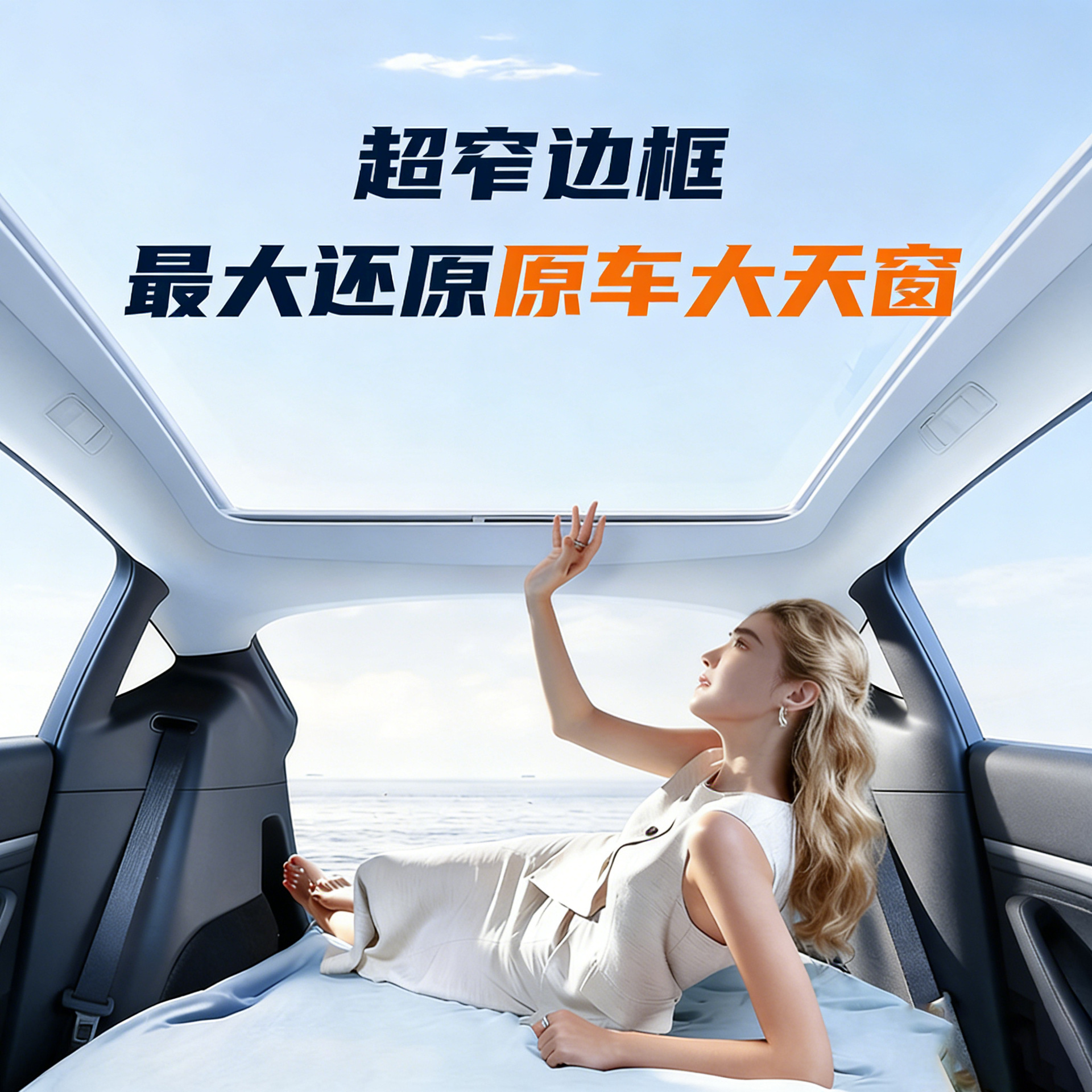 Tesla MODEL Y/MODEL YL Electric Sunroof Sunshade Modified Ambient Light