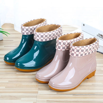 Rain shoes spring and autumn Low cylinder fashion Shallow mouth Water shoes kitchen Car Wash non-slip Rubber shoes protective shoes Manufactor Direct selling