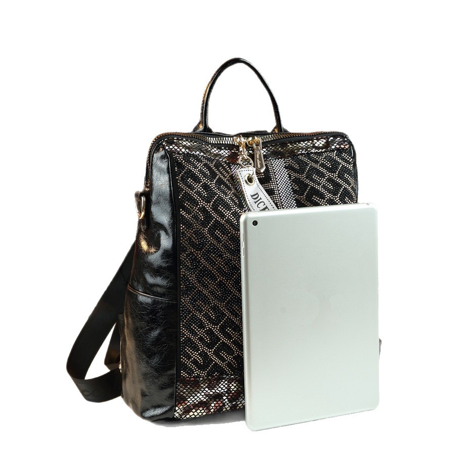 Women's Sequined Backpack Korean Style Soft Leather Anti-Theft Casual Travel Multifunctional Crossbody Bag_voghion.com