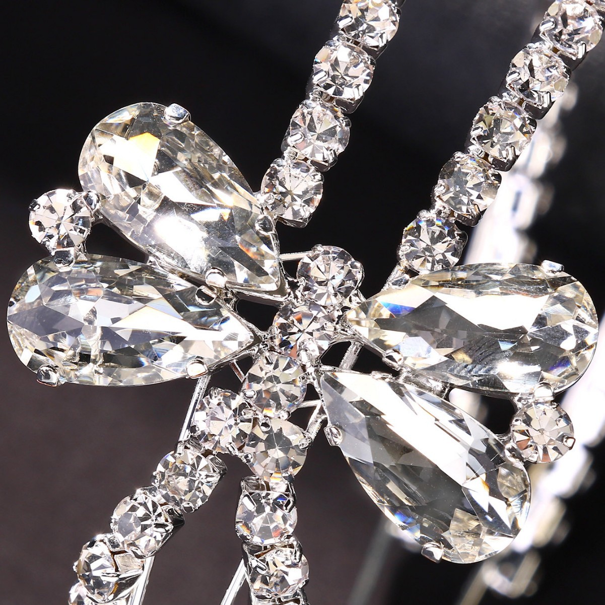 Moda europea y americana de doble arco de cabello de alta calidad diamante princesa cabello de cabello de mujer diaria para llevar al cabo