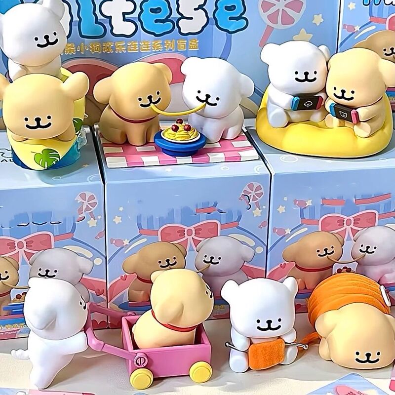 Line Puppy Happy Blind Box トレンディなフィギュア周辺人形かわいいデスクトップ装飾品誕生日ギフト|undefined