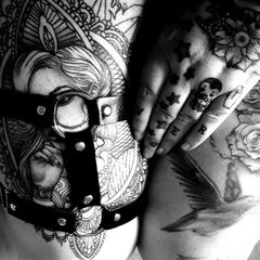 Gothic Harajuku Punk Style Sexy Leather Round Thigh Ring Double Row Garter Belt Foot Ring Elastic Belt Foot Accessory