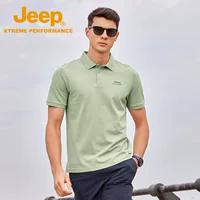 Jeep Jeep открытый водонепроницаемый гигроскопические быстросохнущие футболки с короткими рукавами мужской летний спортивный пот без следов дышащая рубашка POLO