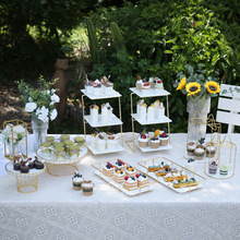 婚礼户外甜品台摆件甜品架 毕业典礼生日派对布置装饰蛋糕展示架