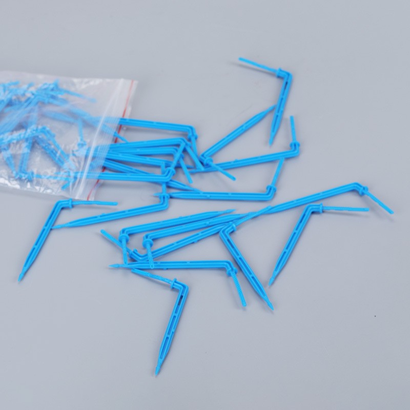 Arrutador de flecha de goteo de curva recta azul conexión capil riego por goteo agrícola riego por goteo invernadero maceta accesorios de punta de goteo