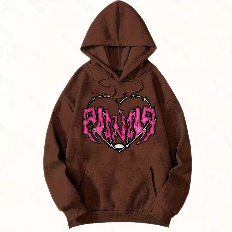 Heart-Shaped Pattern Hooded Sweatshirt, Casual Long-Sleeved Kangaroo Flap Pocket Pants, Women's Clothing Slimming, Trendy and Cool Spring & Fall Styles Heart-Shaped Pattern Hooded Sweatshirt, Casual Long-Sleeved Kangaroo Flap Pocket Pants, Women's Clothing Slimming, Trendy and Cool Spring & Fall Styles