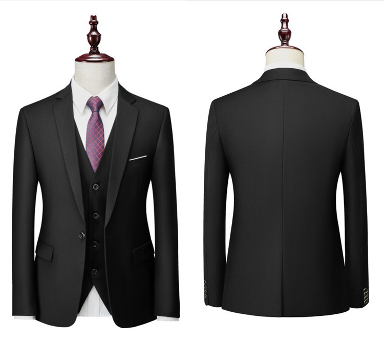 Men's Double-breasted Suit Set Slim Fit Wedding Blazer And Trousers_voghion.com