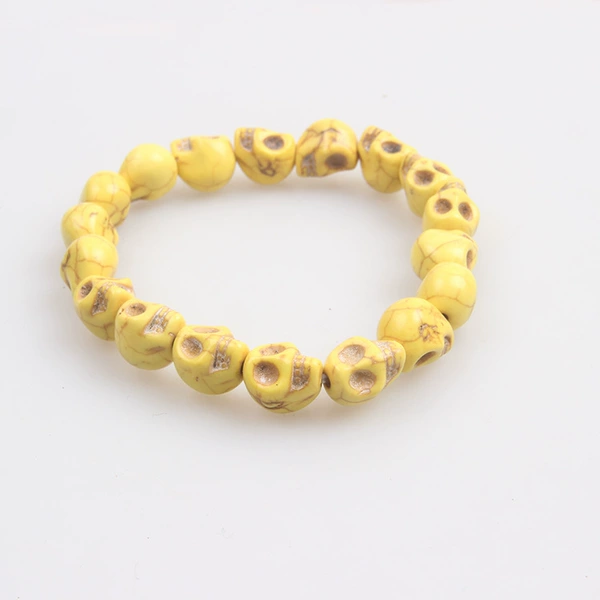 Yellow bracelet, chain, 10x, 8mm, 18 pieces