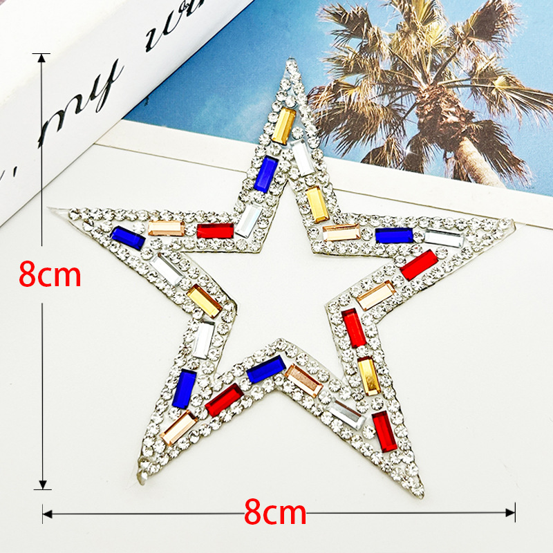 Nuevo diamante de pentacos accesorios de joyería tela de perforación hueca patrón adhesivo sombrero de diamante adesivo decoración diy