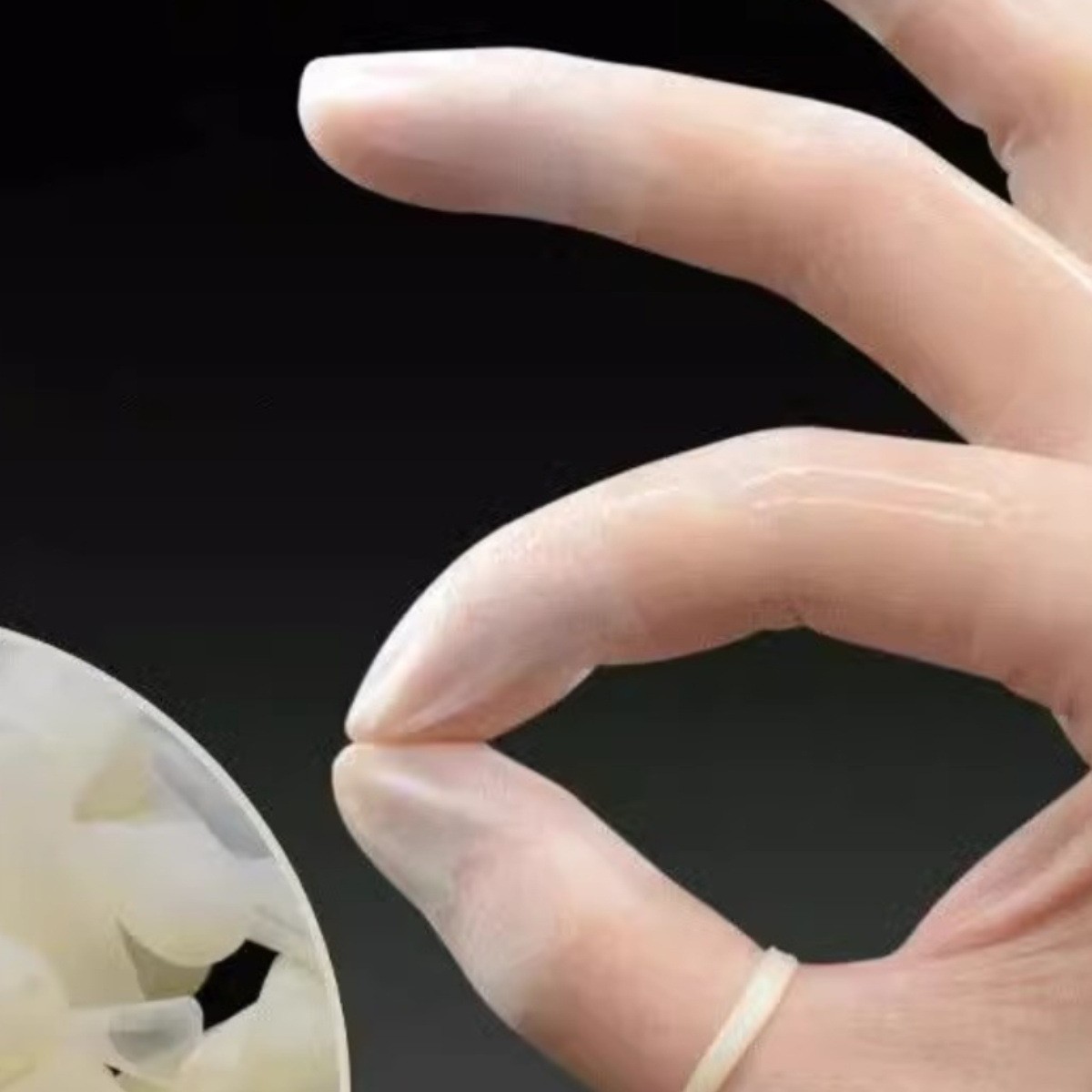 手指磨砂专用绣触屏美甲防滑手工工厂透明超薄无尘手套指套防干裂