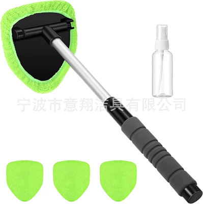 Car cleaning tools Brush Sponge Handle Factory - 1-set-b-type-eva-sheath-4-green-cloth-covers-100ml-bottle