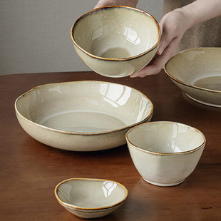 (Cross-border trading), ceramic Japanese colour circle, tableware, nostalgia
