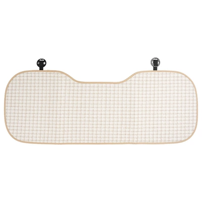 Seat cushion, seat cover — Chanel-Style, Breathable and Comfortable Car - checkered-small-fragrant-leather-seat-cushion-milk-tea-color-back-row