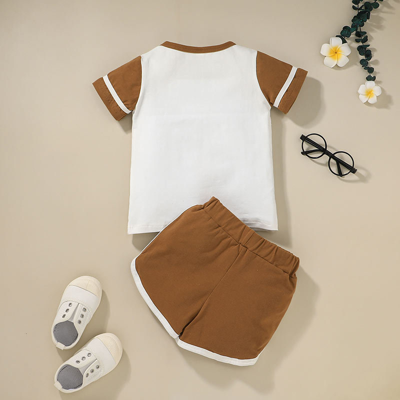 Baby Summer Suit 2021 New Children's Sportswear Shorts Suit display picture 4