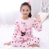 Children's cotton thermal underwear, set, pijama suitable for men and women, demi-season down jacket