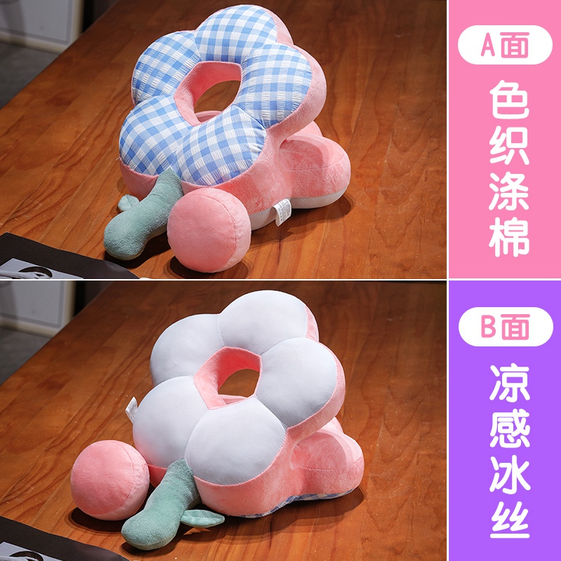 Almohada para Siesta con Forma de Flor de Peluche para Oficina y Escuela image 9