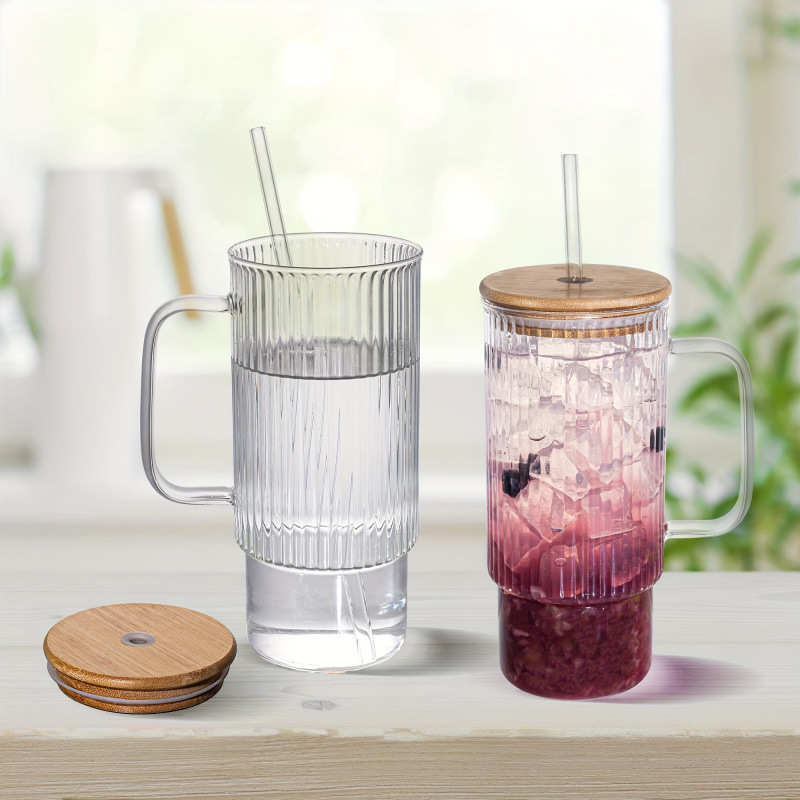 U 46031 Taza de vidrio de doble bebida Taza de paja de vidrio de doble bebida Aliexpress transfronteriza