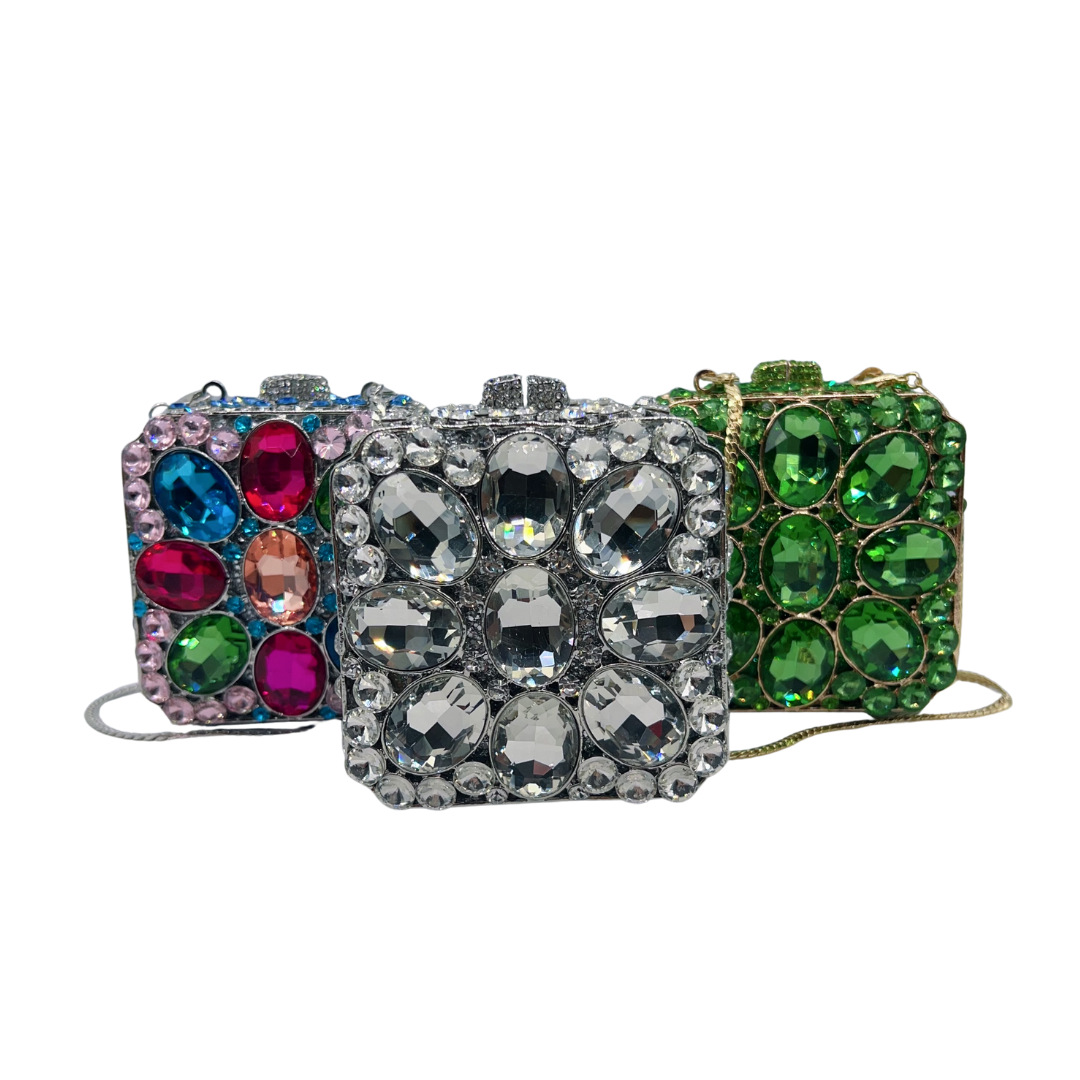 Cartera de piedra nueva caja de diamante transfronteriza hueco bolso de cena de diamante fiesta reunión anual bolso de mujer bolsa de mano