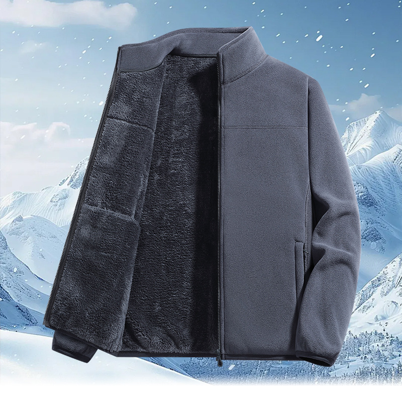 Transfronterizo al aire libre chaqueta de terciopelo para hombres y mujeres 2025 nuevo invierno de terciopelo grueso chaqueta de asalto forro interior chaqueta de terciopelo