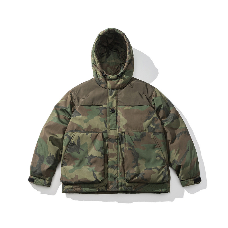 Sinkacme New Winter Style 90 White Duck down Hooded down Jacket Japanese Style Camouflage Work Jacket for Men Yrf2603