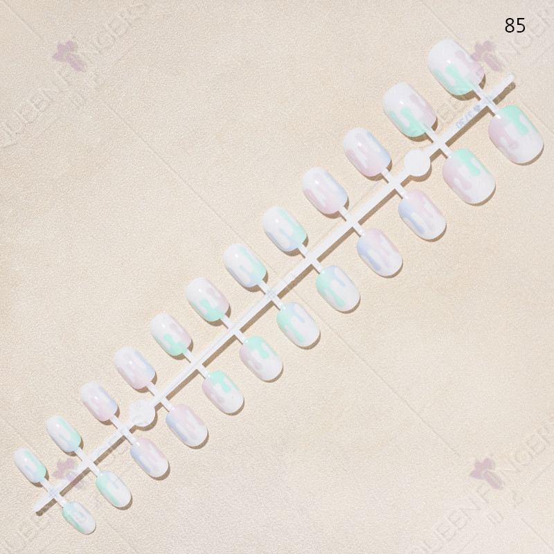 Nuevo manicure 24 piezas de banda de desgaste de uñas productos terminados manicure niños parches manicure productos terminados manicure