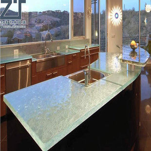 Factory wholesale supply hot melt glass advanced sense kitchen countertop glass melt glass thickened glass