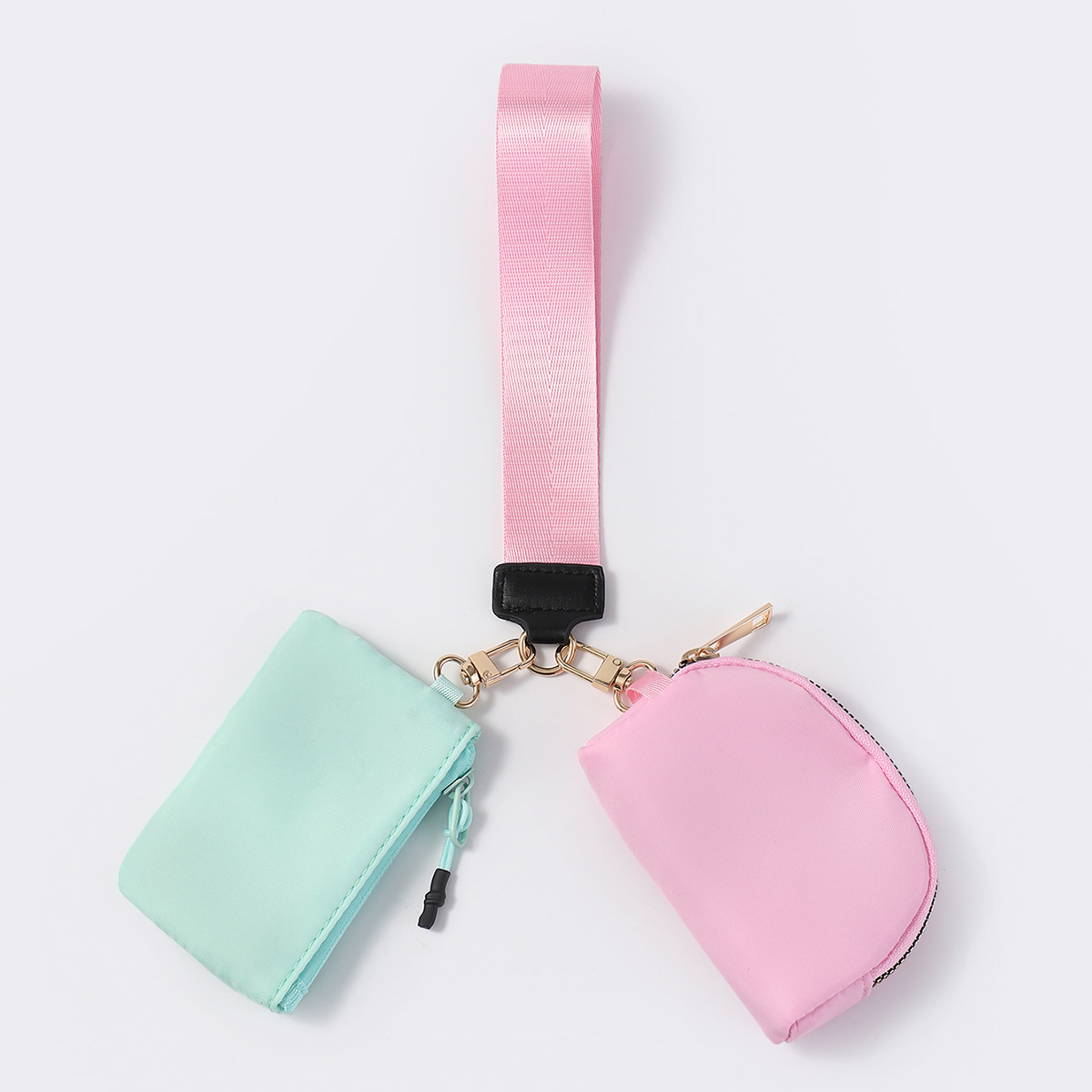 Bolso de muñeca transfronterizo LULU con el mismo estilo Mini bolso de color de moda portátil Estuche para llaves de almacenamiento impermeable de nailon