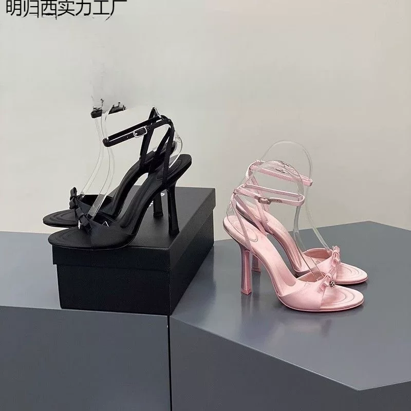 Летние сексуальные фуксии Slippers с бантом, 2025 год