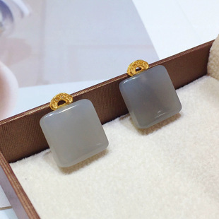 Natural Hetian Jade Pendant with Certificate, Live Supply from Hetian Jade Factory, Sugar Cube Pendant, 925 Silver