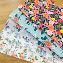 【2021年新款 棉系列】印花布 绿叶小花棉布 全棉斜纹布
