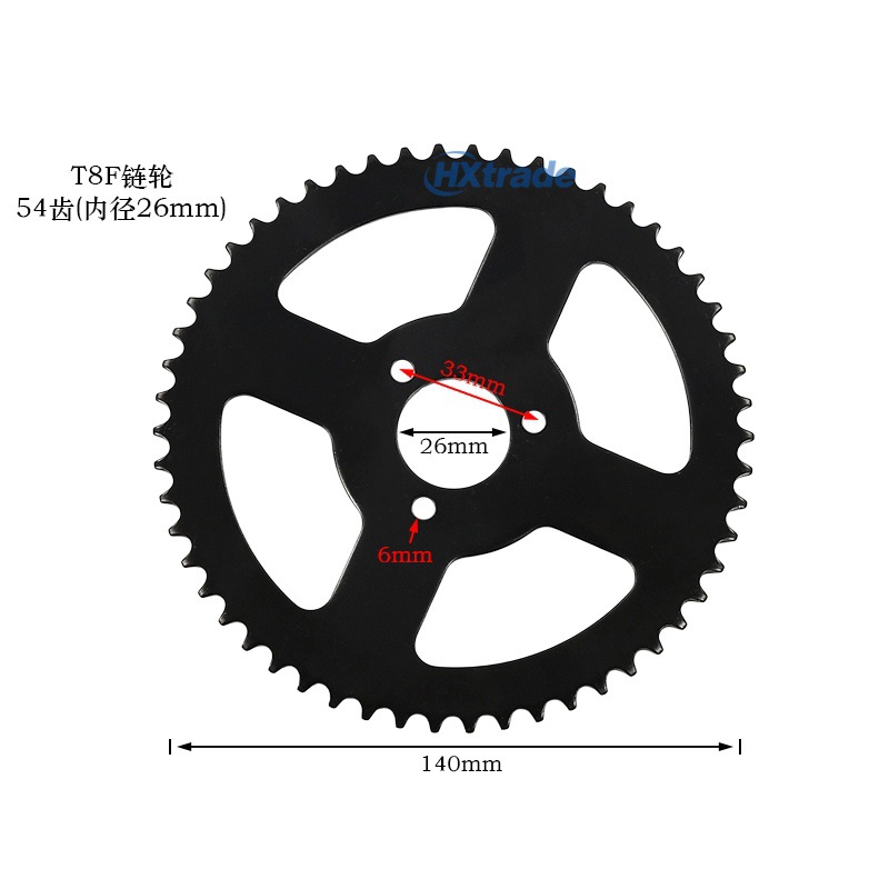 49Cc Mini Motorcycle Electric Gasoline Scooter T8F Gear 44 54 64 74 Tooth Chain Sprocket Chainring
