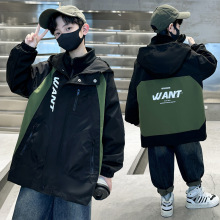 男童外套春秋款中长款风衣中大童2024新款休闲百搭痞帅男孩冲锋衣