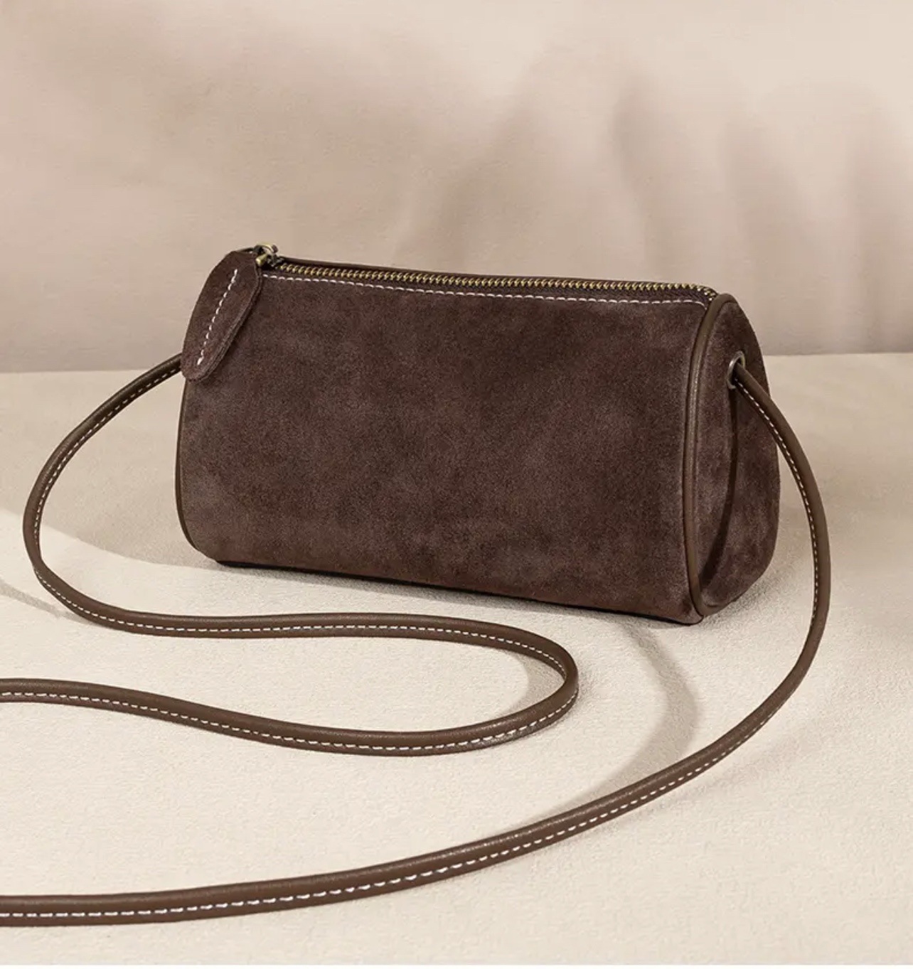 Bolsa feminina pequena, elegante e minimalista, com porta-canetas, em PU, estilo vintage, modelo 2025._voghion.com