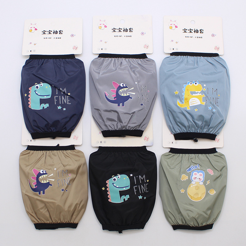 New Autumn and Winter Waterproof Children's Cartoon Anti-Stain Sleeves, Super Cute Printed Sleeves Wholesale