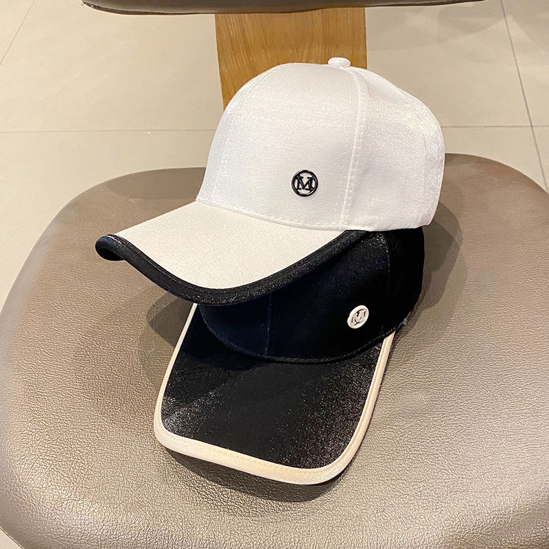 Nueva Xiaoxiang M gorra de béisbol estándar de primavera y verano de las mujeres de estilo coreano cara de moda de protección solar visera Cap ins marca de moda