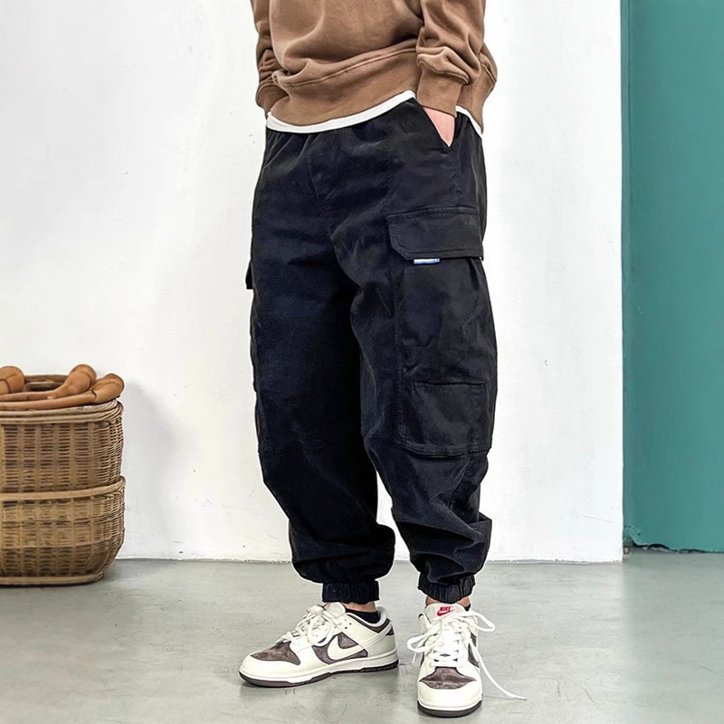 American Style Overalls Spring and Autumn Men's Big Crotch Pants All-match Loose plus size Pants Washed Hallen Pants Fashionable Casual Pants American Style Overalls Spring and Autumn Men's Big Crotch Pants All-match Loose plus size Pants Washed Hallen Pants Fashionable Casual Pants