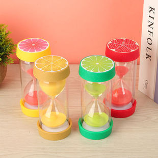 New Fruit Hourglass Timer 5/15/30Min Kidsren's Exquisite Birthday Gift Anti-Fall Decorative Ornaments