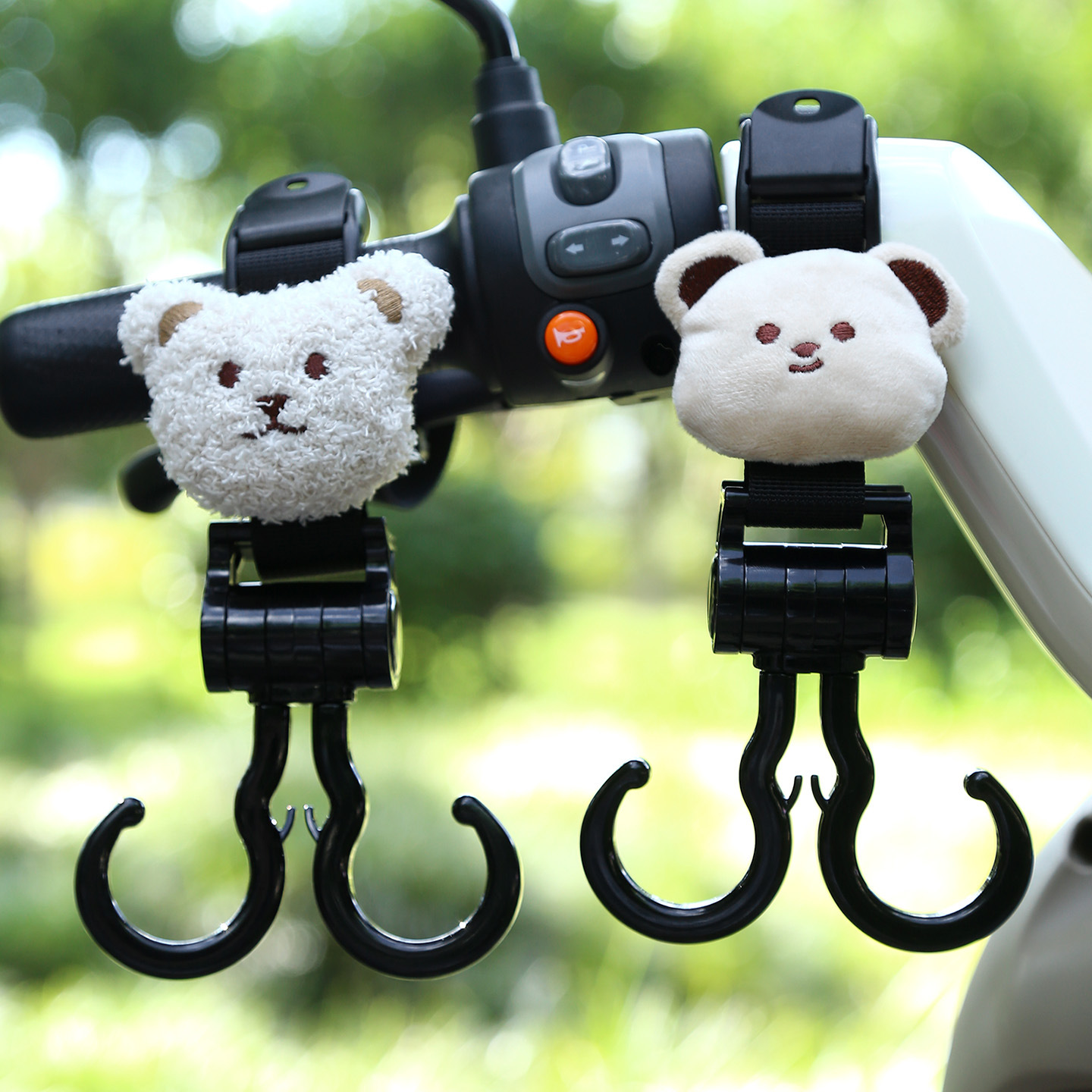 Electric Vehicle Hook Enhanced Load-Bearing Stroller Double Hook