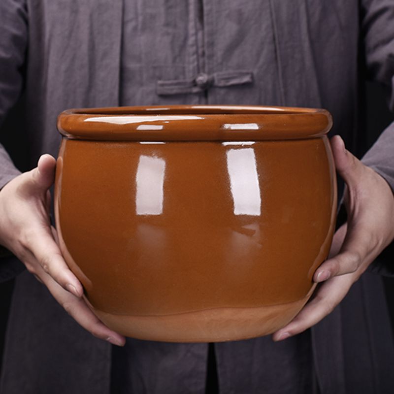Not Suitable for Open Flame, Traditional Large Size 5kg Piece Ceramic Pot for Simmering Soup, Stewing Wine, Chicken, and Other Dishes