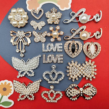 仿真电镀字牌蝴蝶花朵皇冠小香风diy塑料配件手机壳发夹鞋扣贴片