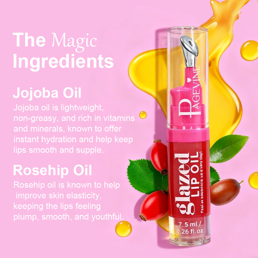 Cross-border PAGE VINE ALUMINIUM ICE TOLOR LABIAL Gloss de alto brillo e hidratación profunda y suave