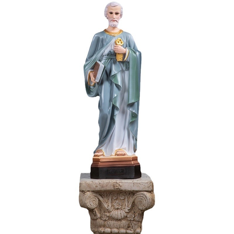 60cm San Pedro adornos estatuas miradas estatuas de la casa iglesia decoración de la sala de estar