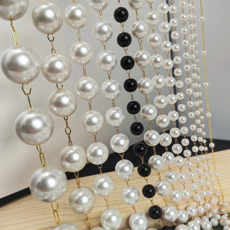 diy パールチェーンイヤリングネックレス衣類ヘアアクセサリー手作りアクセサリールースチェーンビーズ直径 3—25 ミリメートル工場直接販売|undefined