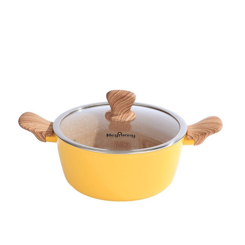 Yipinhong cocina de inducción sopa antiadherente olla hogar binaural maifan piedra sopa olla