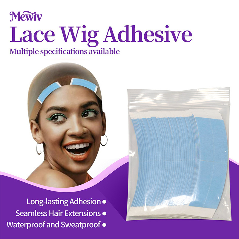 Mewiv Wig Tape Double-Sided Adhesive Waterproof Sweat-Proof Breathable Fixed Anti-Slip Invisible Traceless