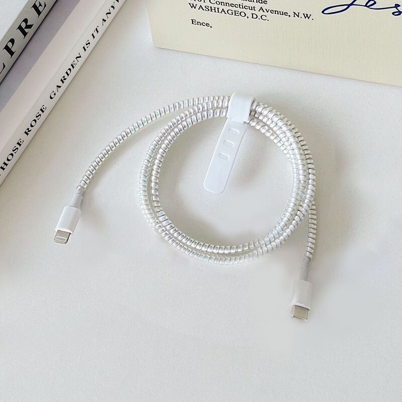 卸売 1.4m データケーブル保護ロープ保護カバーケーブルワインダーレーザー電気メッキ保護カバーバイトケーブルデータケーブル|undefined